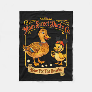 Main street ducks here for the snacks cute fleece blanket