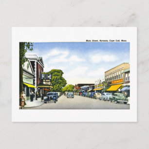 Main Street, Hyannis, Cape Cod, Massachusetts Postcard