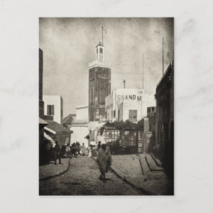 Main street in Tangier, Morocco, 1898 Postcard