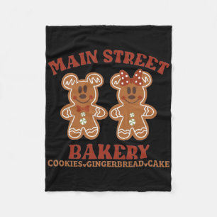 Main Street Kery Cookies Gingerbread Cake Christma Fleece Blanket