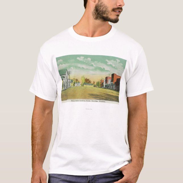 Main Street Looking NorthSheridan, MT T-Shirt (Front)