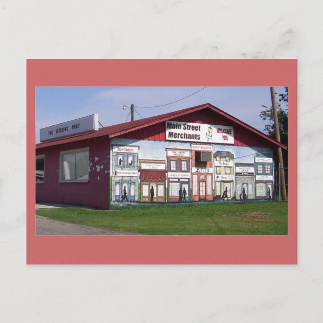 Main Street Merchants Mural Postcard (Front)