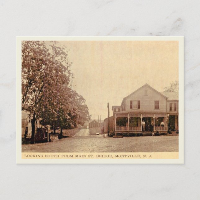 Main Street, Montville NJ c1910 Vintage Style Postcard (Front)