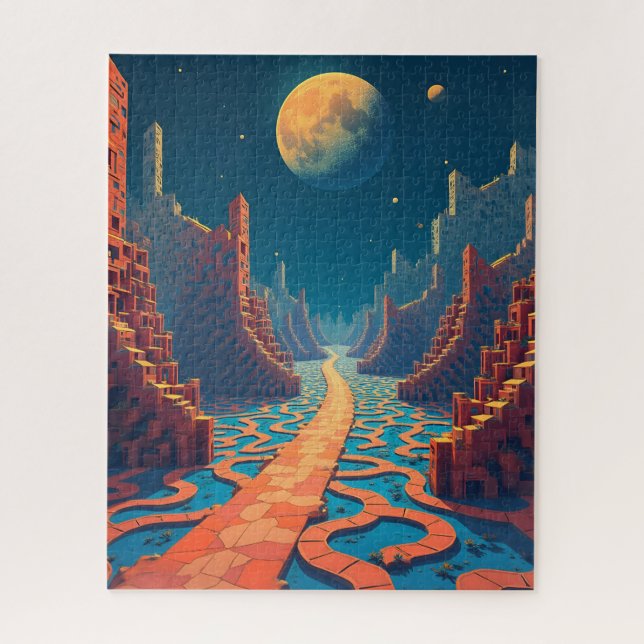 Main street on mars jigsaw puzzle (Vertical)