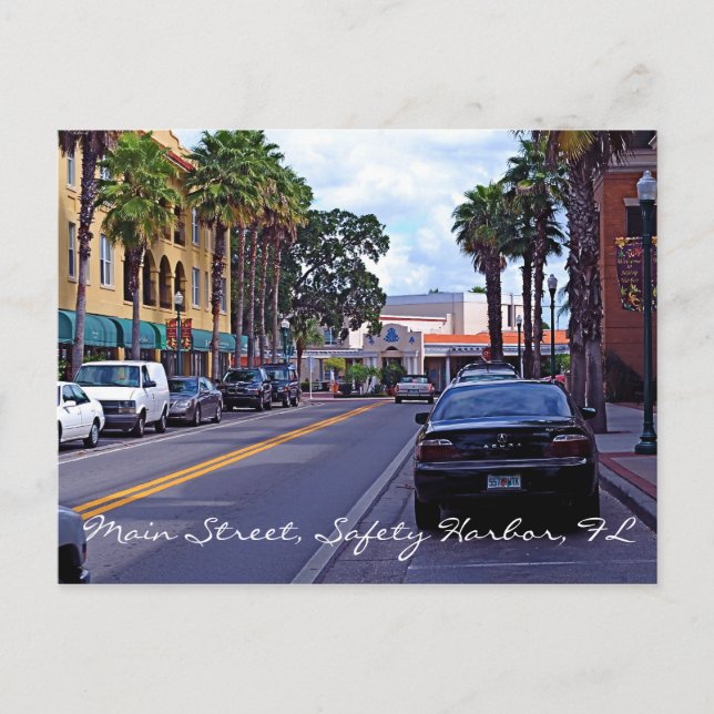 Main Street, Safety Harbour Postcard (Front)