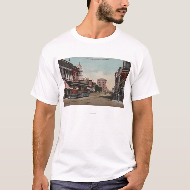 Main Street View with Street Car T-Shirt (Front)
