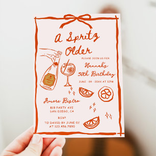 Main Tirée Un Spritz Plus Ancien Invitation De Fêt