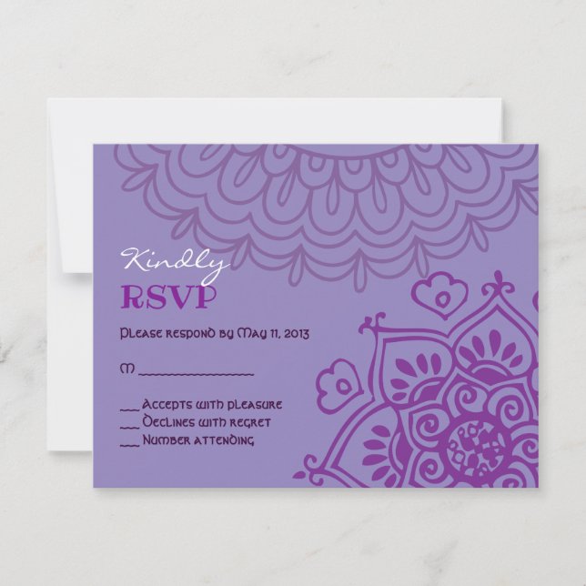 MAIN violette HEMSA main de DIEU Bat mitzvah Carte (Devant)