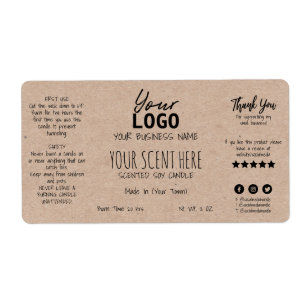 Main Written Styled Minimum Scented Soy Candle