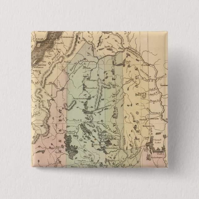 Maine 15 2 inch square button (Front)