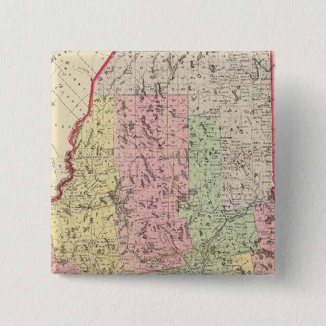 Maine 16 2 inch square button (Front)