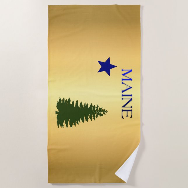 Maine (1901) flag beach towel (Front)