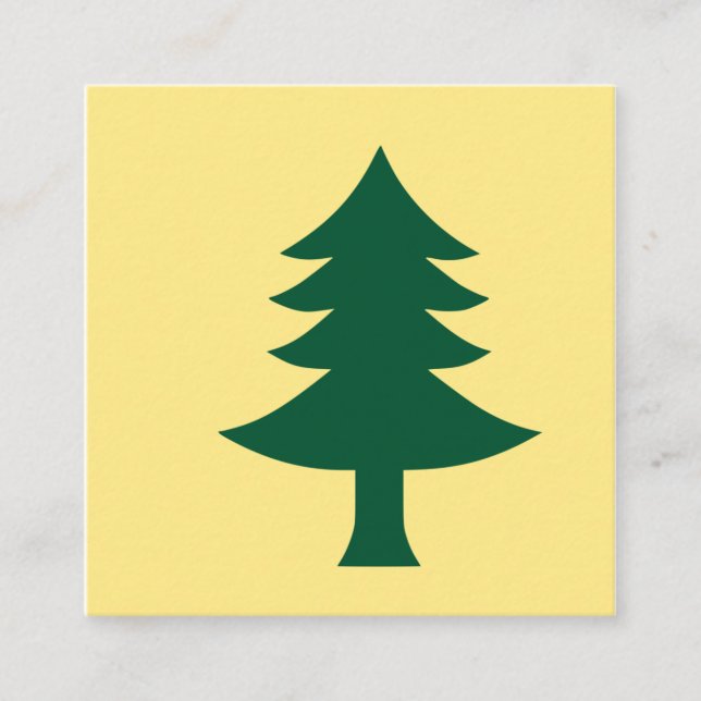 Maine 1901 State Flag Square Business Card (Front)