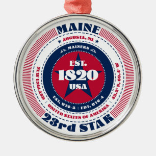 Maine 23e ornement de Noël d'État
