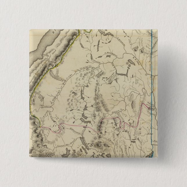Maine 3 2 inch square button (Front)