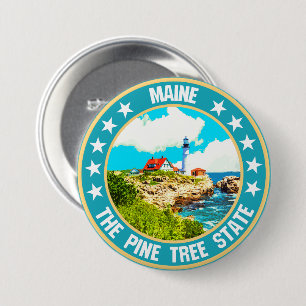 Maine                                              3 inch round button