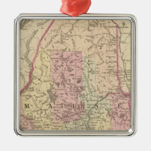 Maine 3 metal ornament