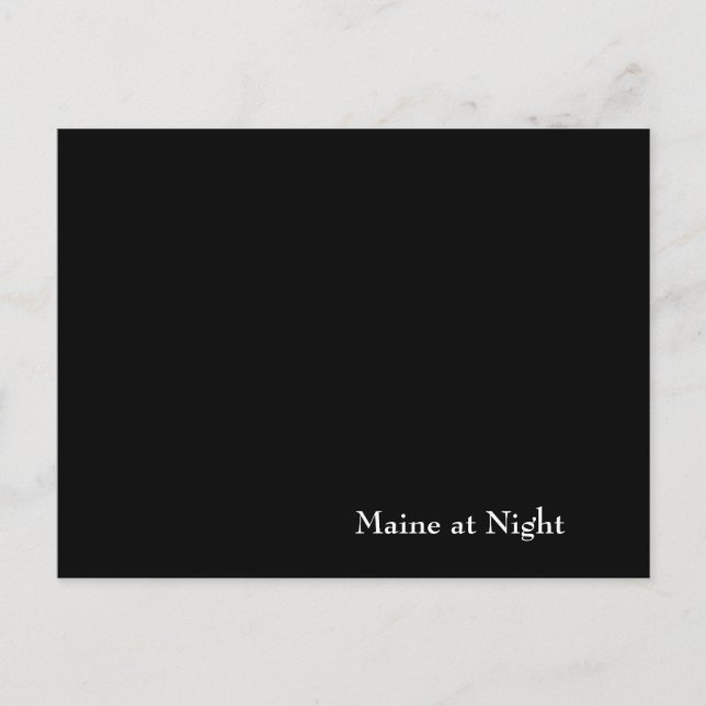 Maine at Night Postcard (Front)