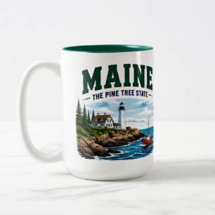 Maine Atlantic Coast Escape Two-Tone Coffee Mug