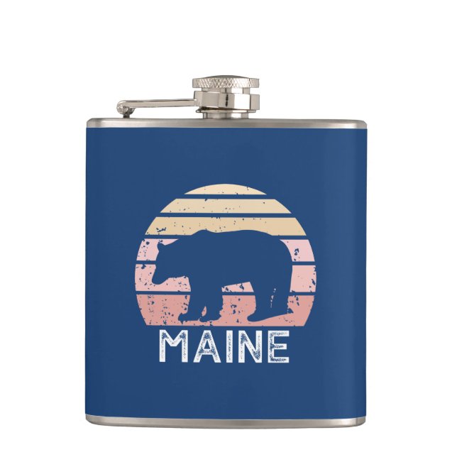 Maine Bear Hip Flask (Front)