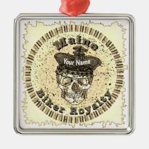 Maine Biker   Metal Ornament