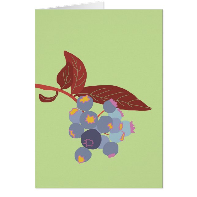 Maine blueberry folded notecards (Front)