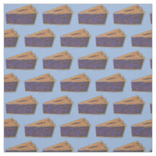 Maine Blueberry Pie Slice Baking Dessert Foodie Fabric