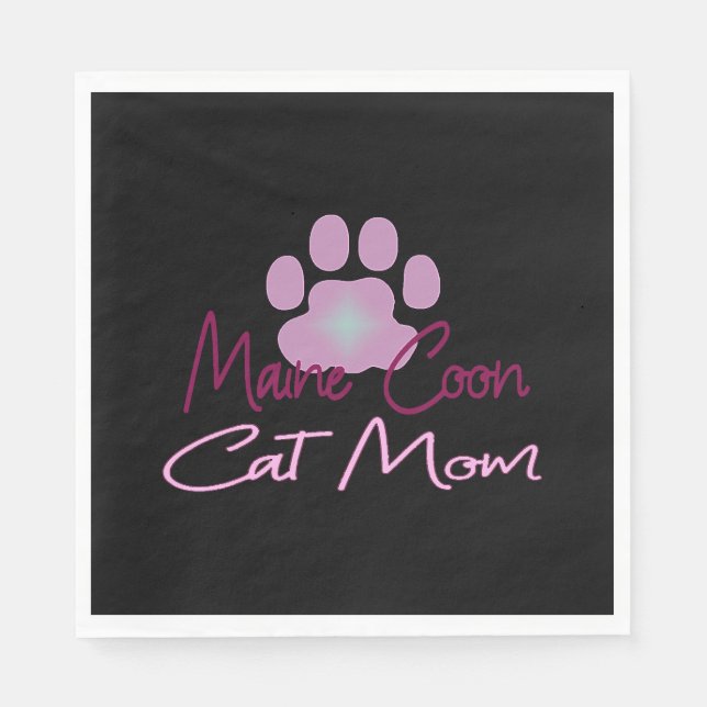 Maine cat mom napkin (Front)
