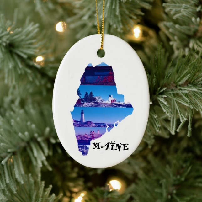 Maine Ceramic Ornament (Tree)