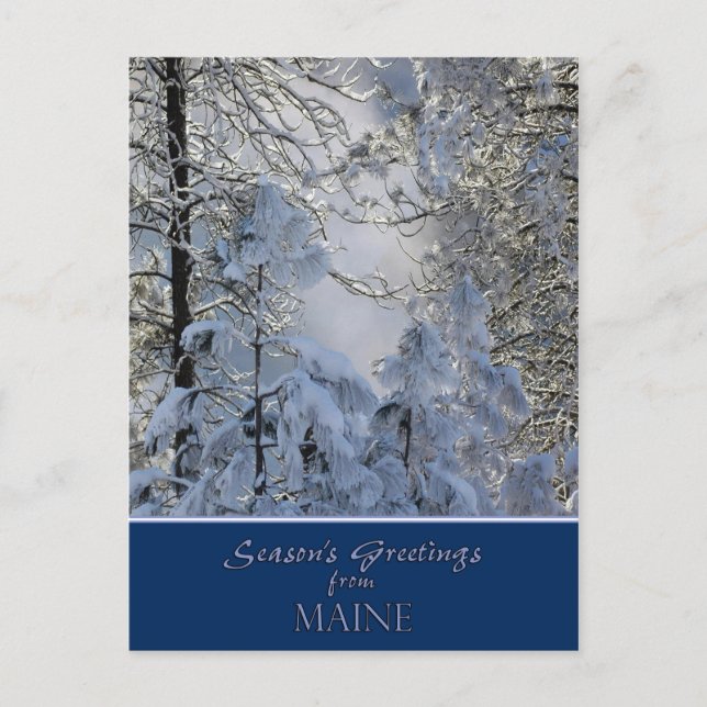 Maine Christmas Card / state specific post cards (Front)