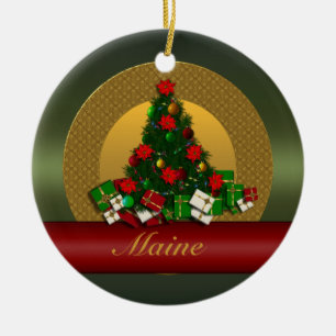 Maine Christmas Tree Ornament