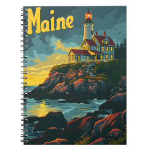 Maine Coastal Beacon: Lighthouse Majesty Notebook