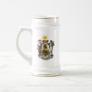 Maine Coat of Arms Beer Stein