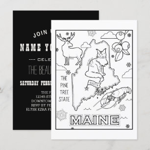 maine colour me collage invitation