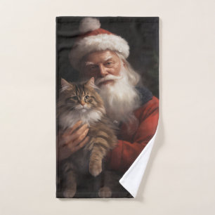 Maine Coon avec Noël Festif du Père Noël