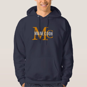 Maine Coon Cat Breed Monogram Hoodie