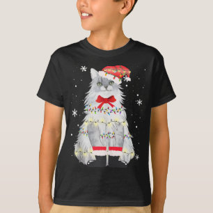 Maine Coon Cat Christmas Tree Xmas Mom Dad Gifts T-Shirt