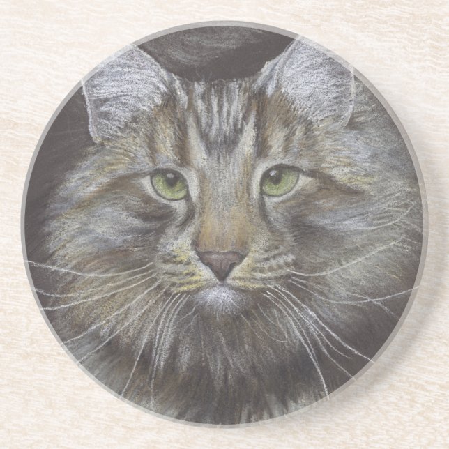 Maine Coon Cat Coaster (Front)