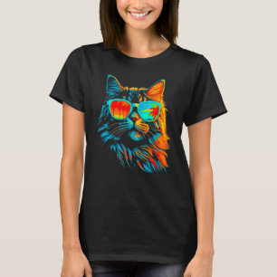 Maine Coon Cat Cool Summer T-Shirt