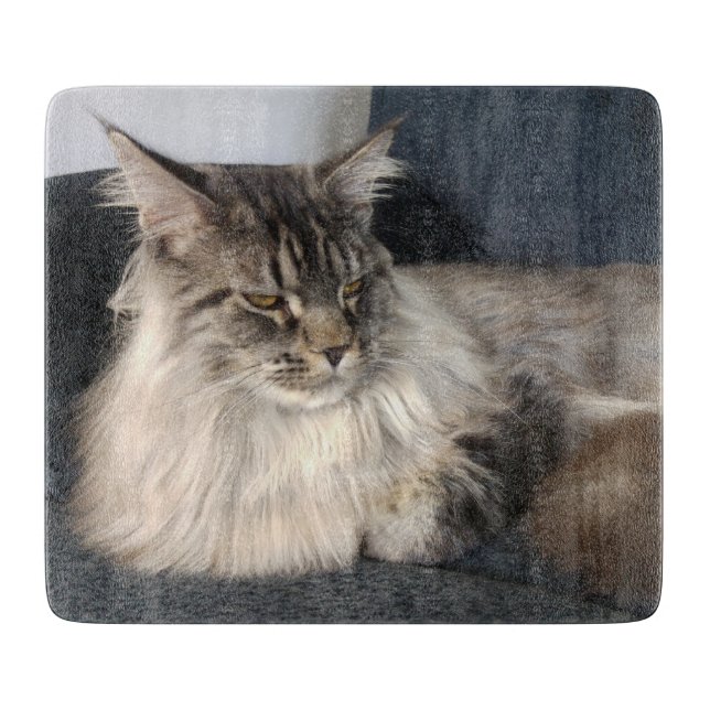 Maine Coon Cat Cutting Board (Front)