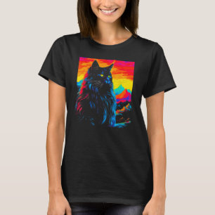 Maine Coon Cat Design T-Shirt