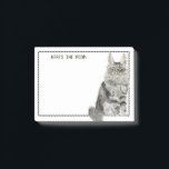Maine Coon Cat | Funny Editable Text Post-it Notes<br><div class="desc">You can leave this the way it is,  with a comical quote or you're free to personalize it with any name or short verse you'd like. Cute Maine Coon kitty cat with a funny message to convey any current messy situation you might find yourself in.</div>