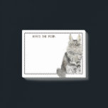 Maine Coon Cat | Funny Editable Text Post-it Notes<br><div class="desc">You can leave this the way it is,  with a comical quote or you're free to personalize it with any name or short verse you'd like. Cute Maine Coon kitty cat with a funny message to convey any current messy situation you might find yourself in.</div>