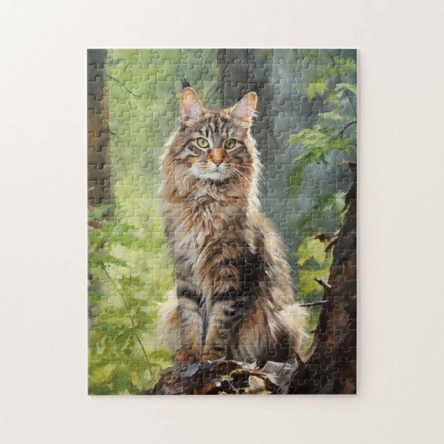 Maine Coon cat Jigsaw Puzzle (Vertical)