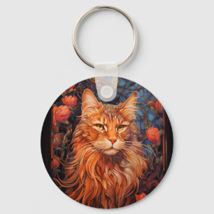 Maine Coon cat Keychain