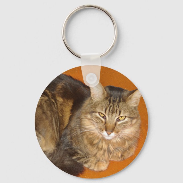 Maine Coon Cat Keychain (Front)