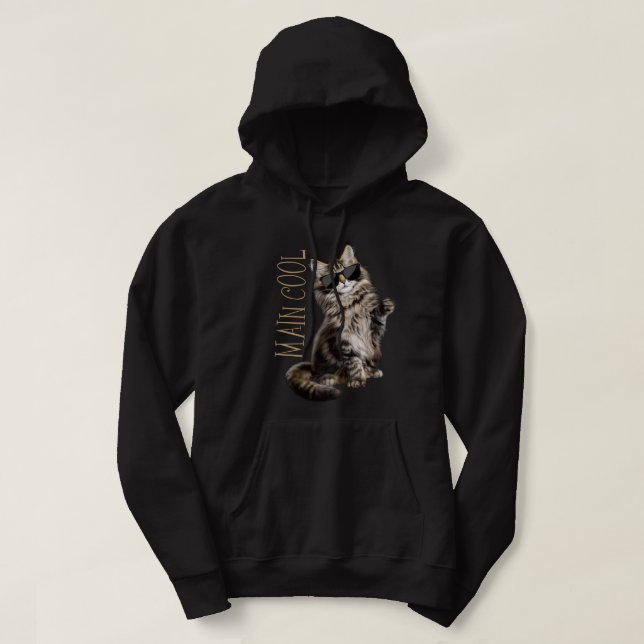 Maine Coon Cat - Main Cool  Hoodie (Design Front)