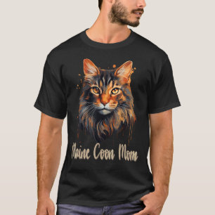 Maine Coon Cat Mom Mother Pets Family T-Shirt