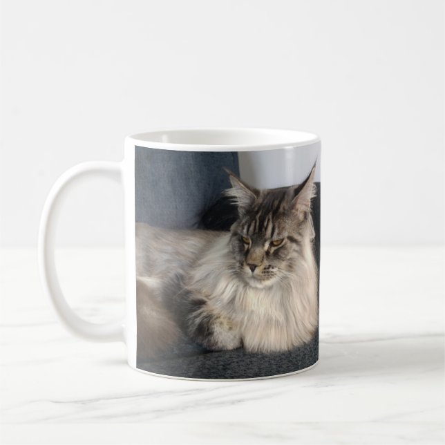 Maine Coon Cat Mug (Left)