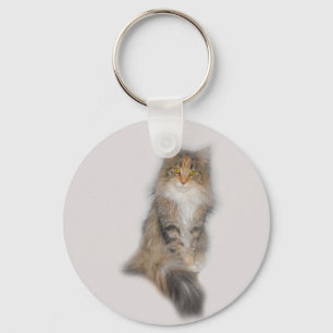 Maine Coon Cat - Patched Keychain